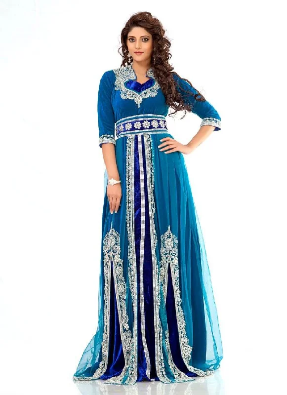 Chic  Blue Color Handband Moroccan Traditional Wear