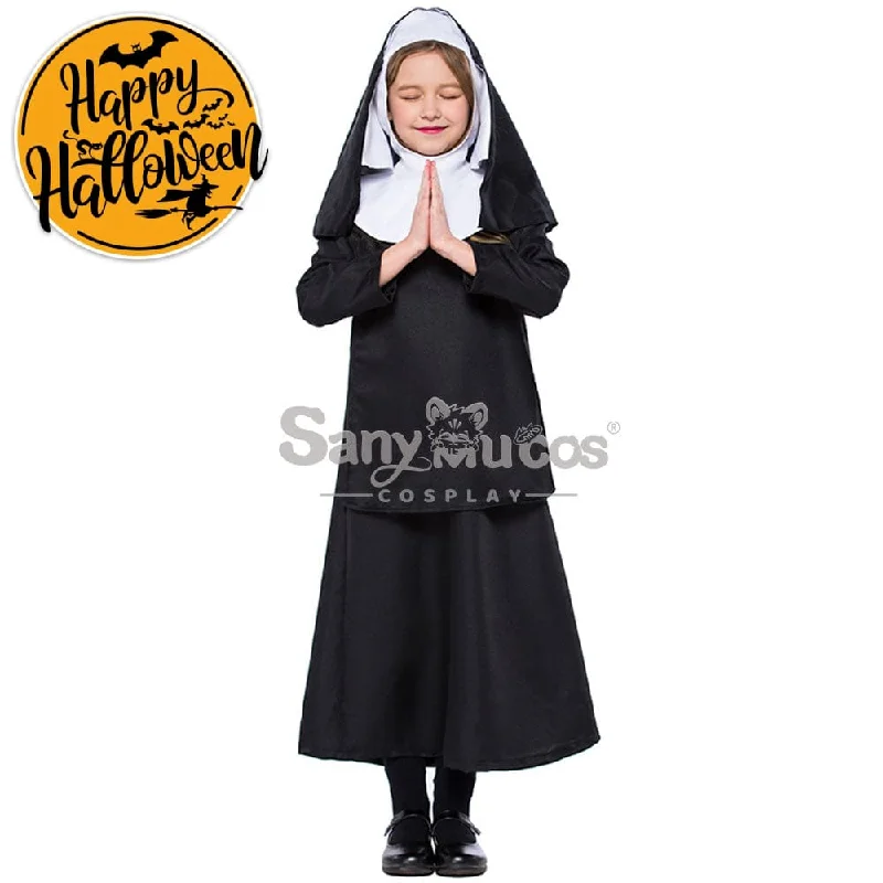 【In Stock】Halloween Cosplay Nun Cosplay Costume Kid Size