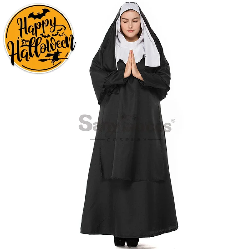 【In Stock】Halloween Cosplay Nun Cosplay Costume Plus Size