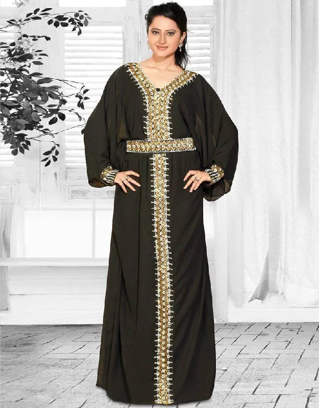 Moroccan Kaftan with Hand Embroidery