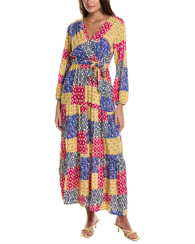 Anna Kay Patches Silk-Blend Maxi Dress