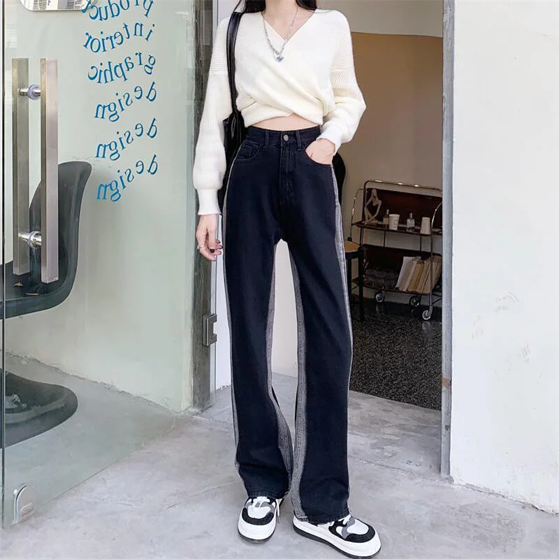 NiDELL: Women’s Vintage Loose Jeans Long Pants For Autumn