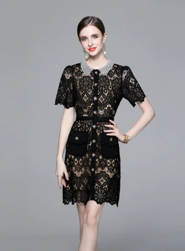 Black Lace Sexy Slim Dress